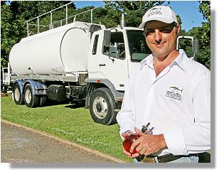 Guy Lane with reeFUEL Biodiesel on display.