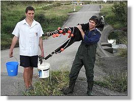 Matt and Daniel Conduct Fish Monitoring