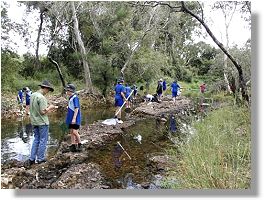 Woodstock State School Macroinvertebrate Monitoring along Sach's Creek in 2006.