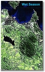 Satelite image of Townsville, May 2001, Wet Season